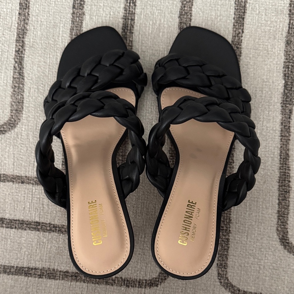 Women's Black Braided Sandals